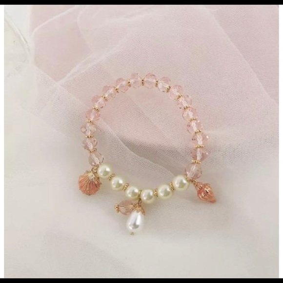 PearlShellacrylicballbeadedpendant bohobracelet10$ - Picture 2 of 7